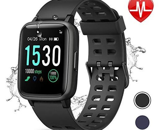 Letsfit Fitness Tracker HR Activity Tracker with 13″ Color Screen 5ATM Waterproof Smart Watch with Heart Rate Monitor Sleep Monitor Step Calorie Counter Pedometer Watch for Kids Women and Men